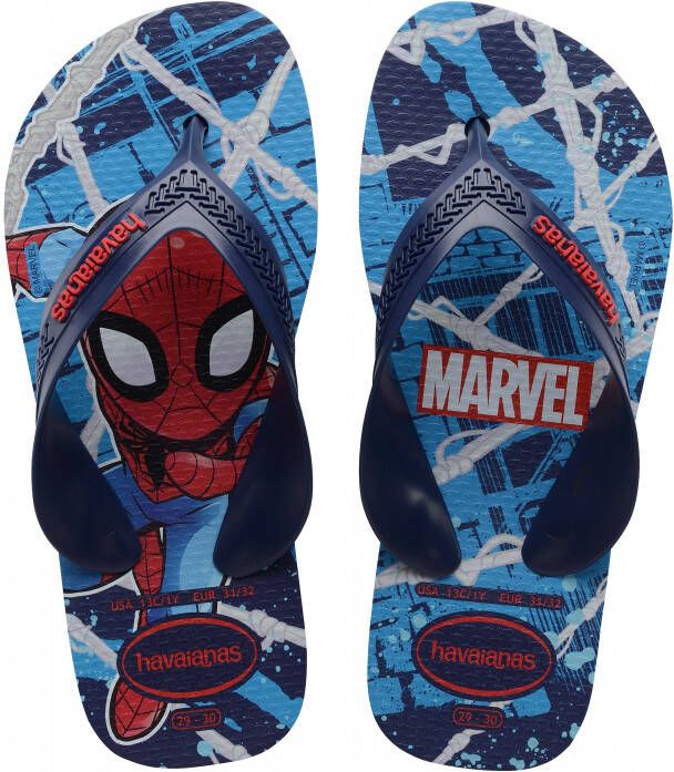 Havaianas Kids Max Marvel Unisex Slippers Navy Blue - Foto 4