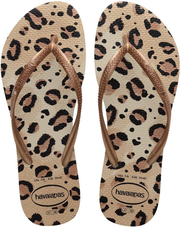 HAVAIANAS Teenslippers Dames Slim Animals Maat: 41 42 Materiaal: Rubber Kleur: Beige - Foto 8