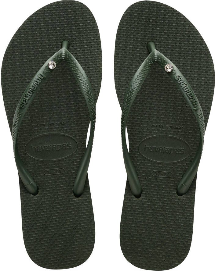 Havaianas Slim crystal SW II olive green Groen