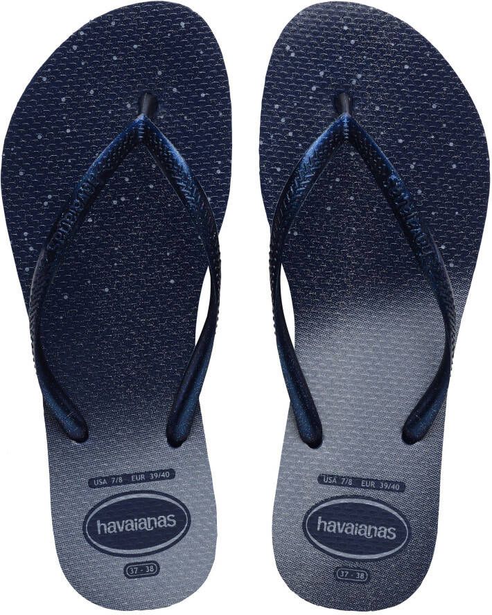 Havaianas Slim gloss navy blue Blauw