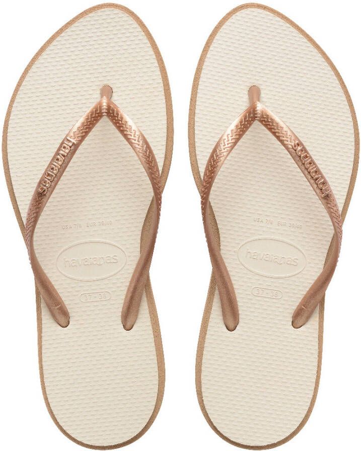 HAVAIANAS Teenslippers Dames Slim Point Maat: 37 38 Materiaal: Rubber Kleur: Beige - Foto 7