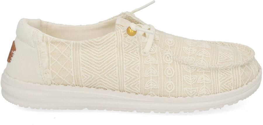 Hey Dude Wendy Crochet lace white gold Wit