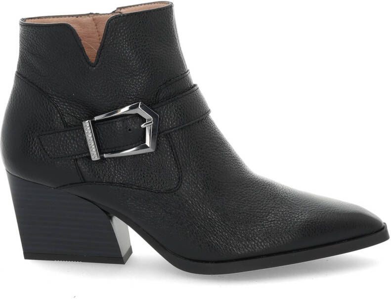 Hispanitas Zwarte Leren Enkellaarzen Black Dames - Foto 2