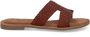Lazamani leren slippers cognac - Thumbnail 2
