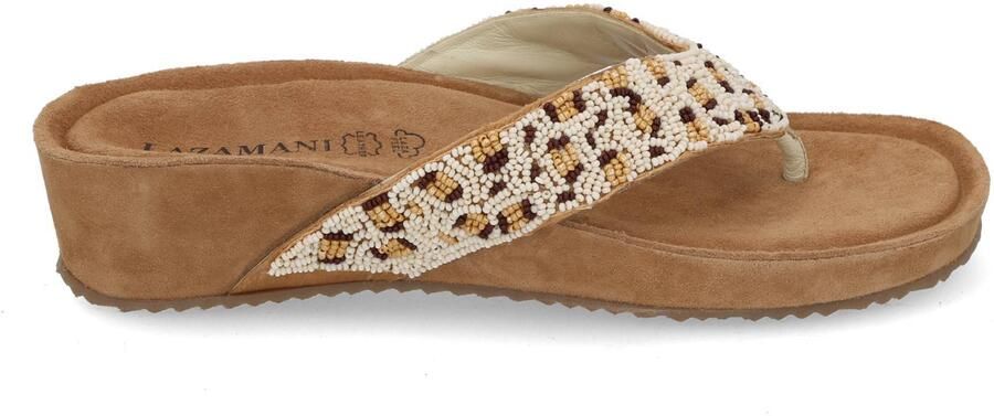 Lazamani Liv Dames Teenslippers Leer Offwhite - Foto 2