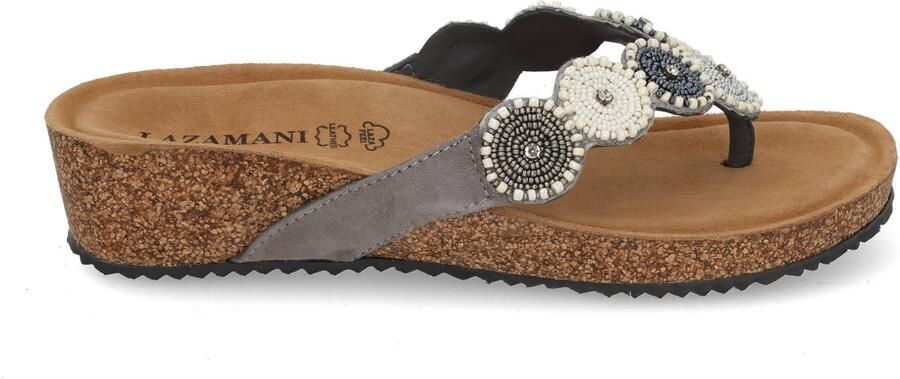 Lazamani Mare Dames Teenslippers Suede Grey - Foto 2