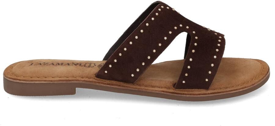 Laza i Lina Small Studs Slippers Bruin - Foto 10