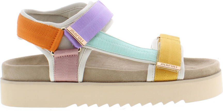 Maruti Beau sandalen met klittenband Multi Textiel Plateau sandalen Dames - Foto 10