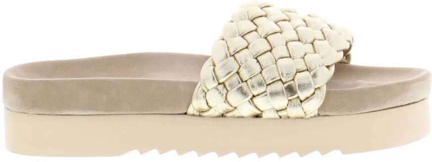 Maruti Gouden Gevlochten Leren Slipper Billy - Foto 6