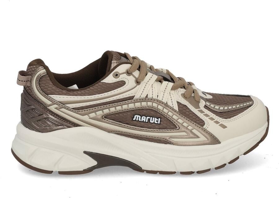 Maruti Nola Leather Offwhite V78 Sneakers Bruin Brons Wit Leer en Mesh Dames Bruin Brons Wit - Foto 14