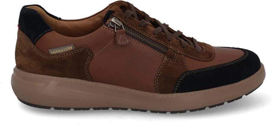 Mephisto JAMY Blauw Cognac herenschoenen met rits- en vetersluiting - Foto 2