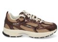 MERCER AMSTERDAM Lage Sneakers Dames The Re-run Cracked Mesh Bronskleurig - Bruin