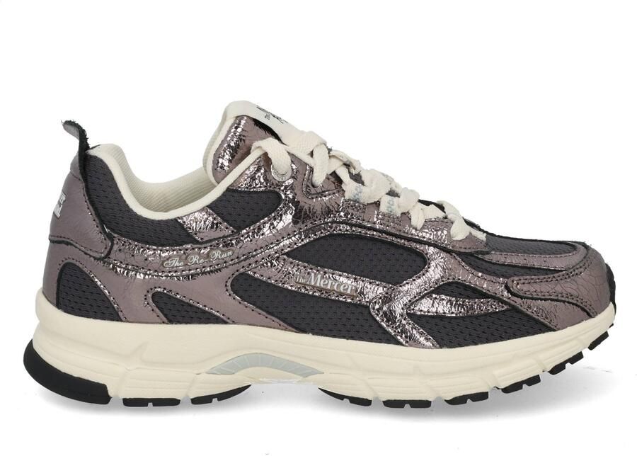 MERCER AMSTERDAM Lage Sneakers Dames The Re-run Cracked Mesh Grijs