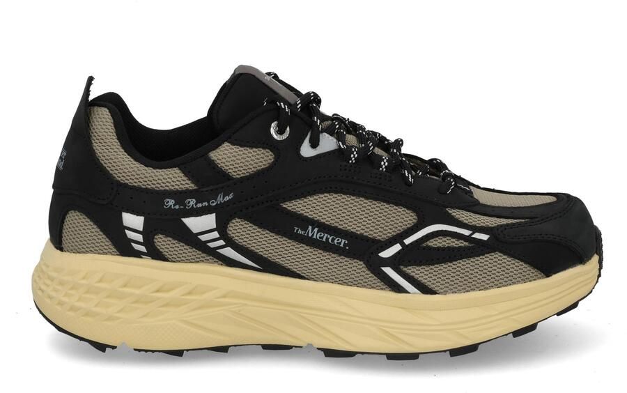 MERCER AMSTERDAM Lage Sneakers Heren The Re-run Max Leatherlook Zwart