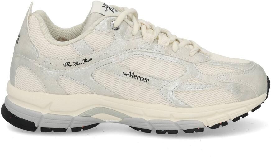 MERCER AMSTERDAM Lage Sneakers Dames The Re-run Metallic Maat: 39 Materiaal: Textiel Kleur: Wit