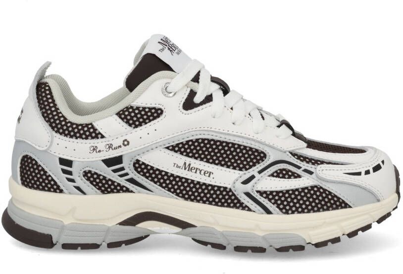 MERCER AMSTERDAM Lage Sneakers Dames The Re-run White Silver Maat: 36 Materiaal: Mesh Kleur: Bruin - Foto 6