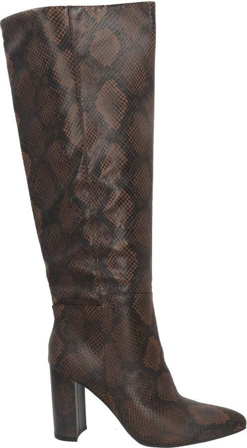 Mexx Krystal Indy imitatieleren laarzen met blokhak en dierenprint donkerbruin - Foto 5