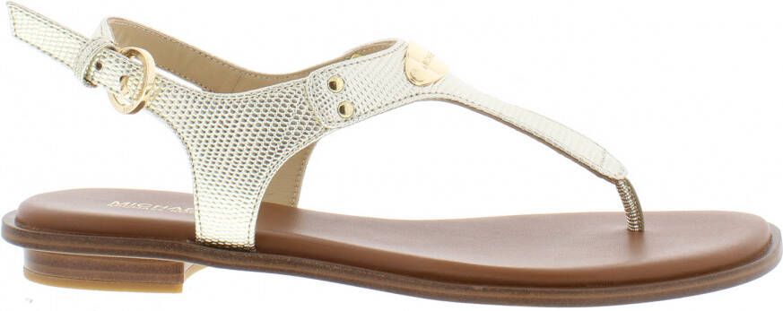 Michael Kors Logo Plaque Pale Gold Damessandalen - Foto 4