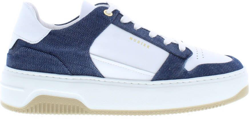 Nubikk Basket court white denim multi blauw