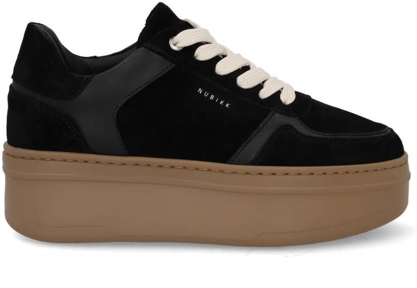 Nubikk Bayou platform black combi mocc Zwart