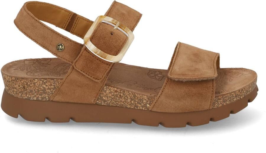 Panama Jack Sara B1 Cuero Bark Sandalen Beige Suede Dames Beige - Foto 3