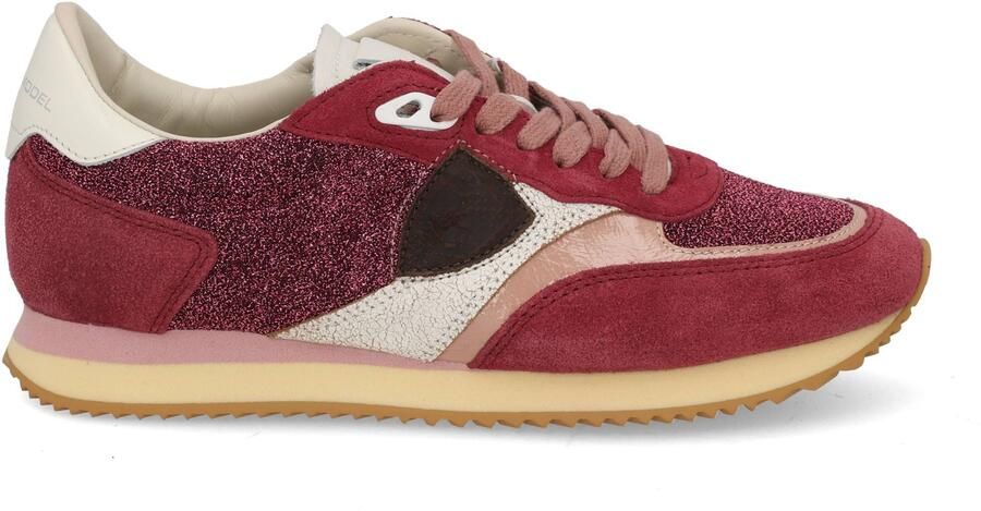 Philippe Model Blville low glitter fucsia Roze