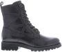 Piedi Nudi 634232 Veterboots Laarzen Met Veters Dames Zwart - Thumbnail 2