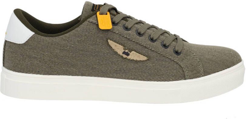 PME Legend Groene canvas sneakers met suède panelen - Foto 6