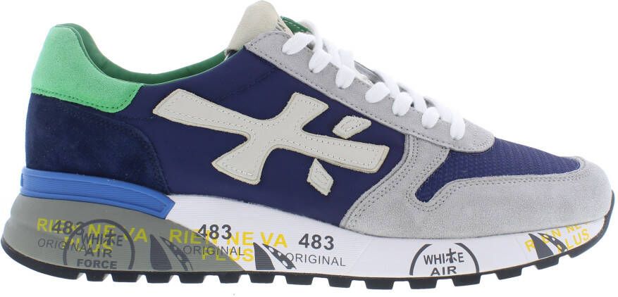 Premiata Leren en stoffen sneakers met rubberen zool Blue Heren - Foto 7