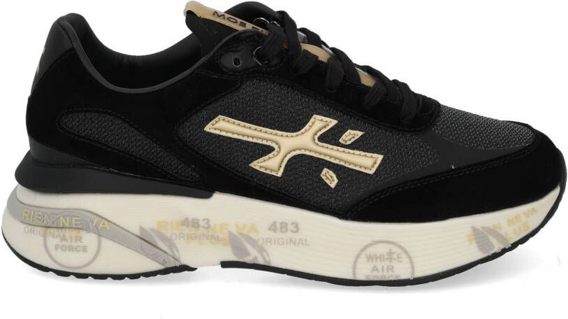 PREMIATA Lage Sneakers Dames Moerun-d Maat: 38 Materiaal: Suède Kleur: Zwart - Foto 4