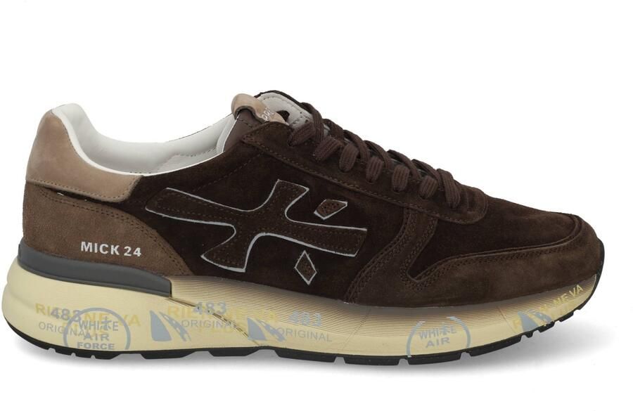 PREMIATA Lage Sneakers Heren Mick Suède Bruin - Foto 6