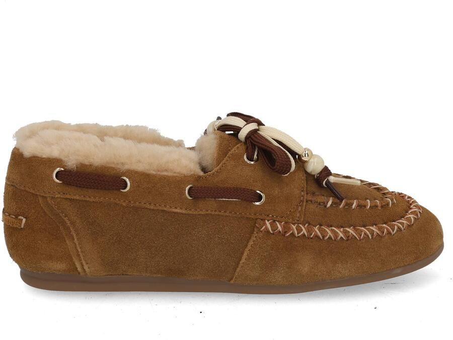Poelman Kyra suède bootschoenen cognac - Foto 4