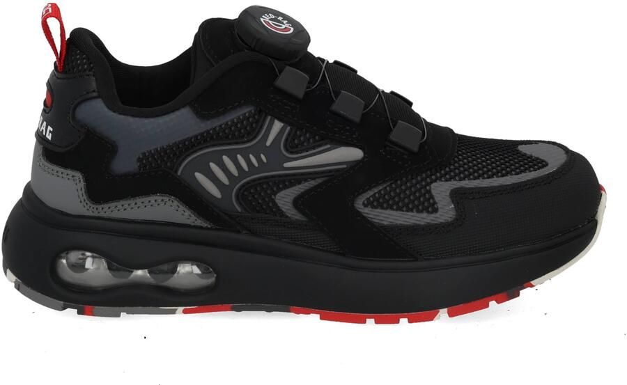 Red-Rag 15877 speedlace sneaker zwart combi - Foto 2