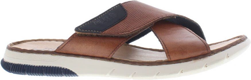 Rieker Stijlvolle en Comfortabele Leren Slippers Bruin Heren - Foto 9