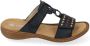 Rieker Slippers sleehak zomerschoen slippers met praktische klittenband - Thumbnail 4