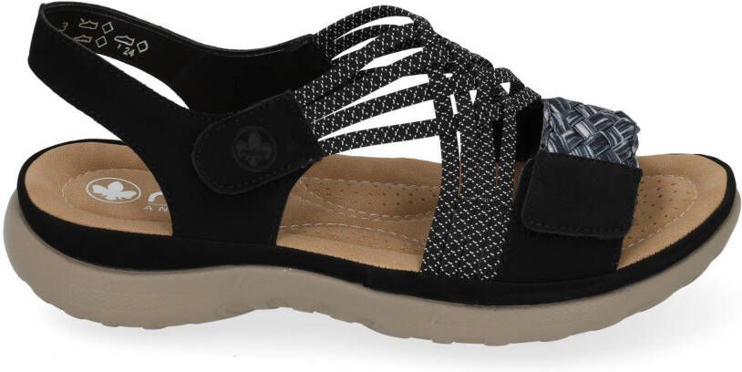 Rieker Sandalen zomerschoen sandaal sleehak met gevlochten bandage - Foto 6