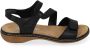 Rieker Comfortabele Zwarte Sandaal met Klittenbandsluiting Black - Thumbnail 3