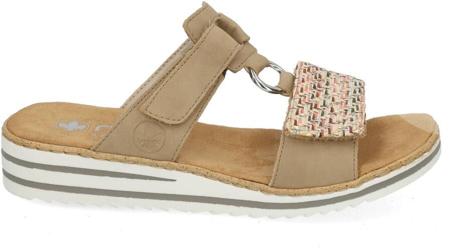 Rieker -Dames beige donker slippers & muiltjes - Foto 3