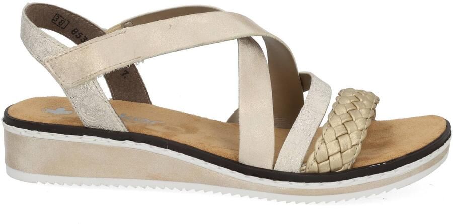Rieker Sandalen Plat Sandalen Plat Goudkleur - Foto 12