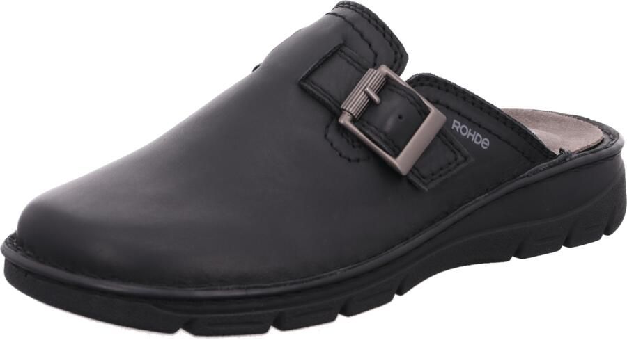 Rohde Heren Pantoffel Muil Leer 5998-90 Zwart - Foto 2