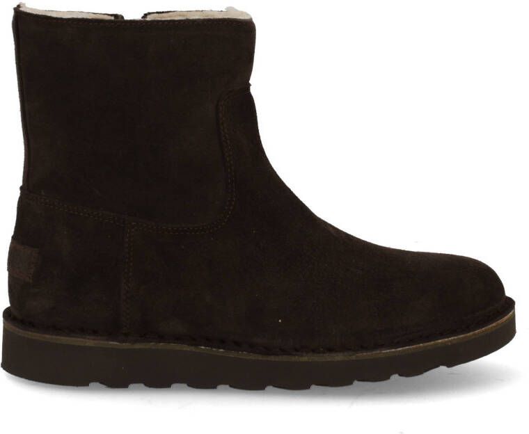 SHABBIES Enkelboots Dames Palissa Mia Zip Maat: 42 Materiaal: Suède Kleur: Bruin - Foto 5