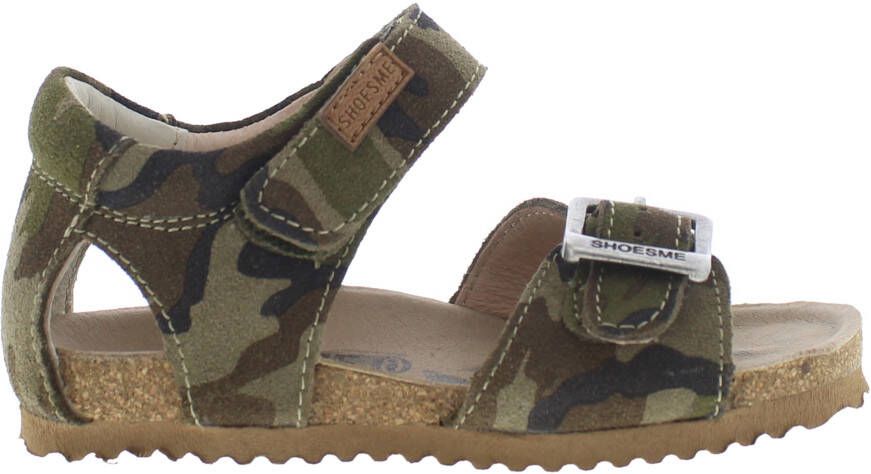 Shoesme leren sandalen met camouflage print groen Leer Camouflage 26 - Foto 3