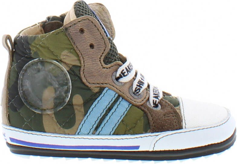 Shoesme Baby | Babysneakers | Jongens | Camo Green | Leer