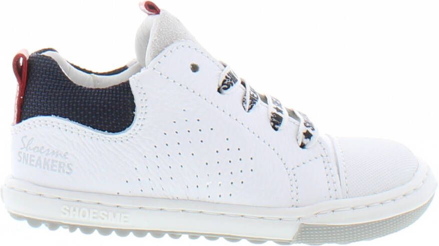 Shoesme EF22S012 B leren sneakers wit donkerblauw - Foto 3