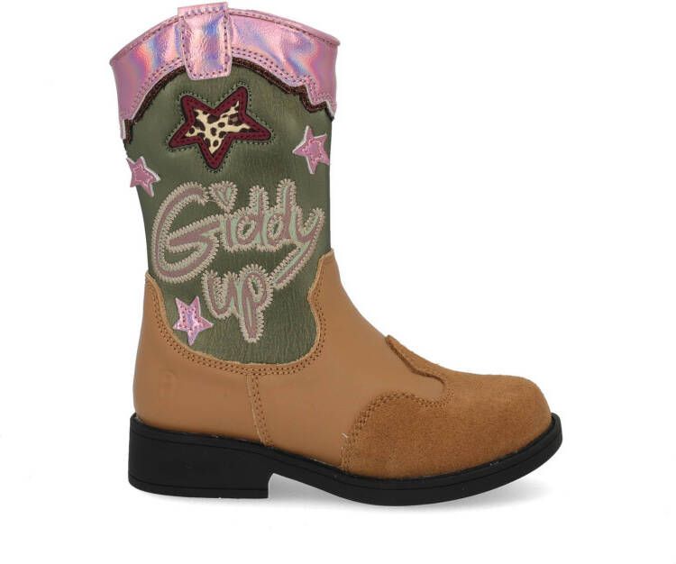 ShoesMe NW25W008-A cognac green pin Groen