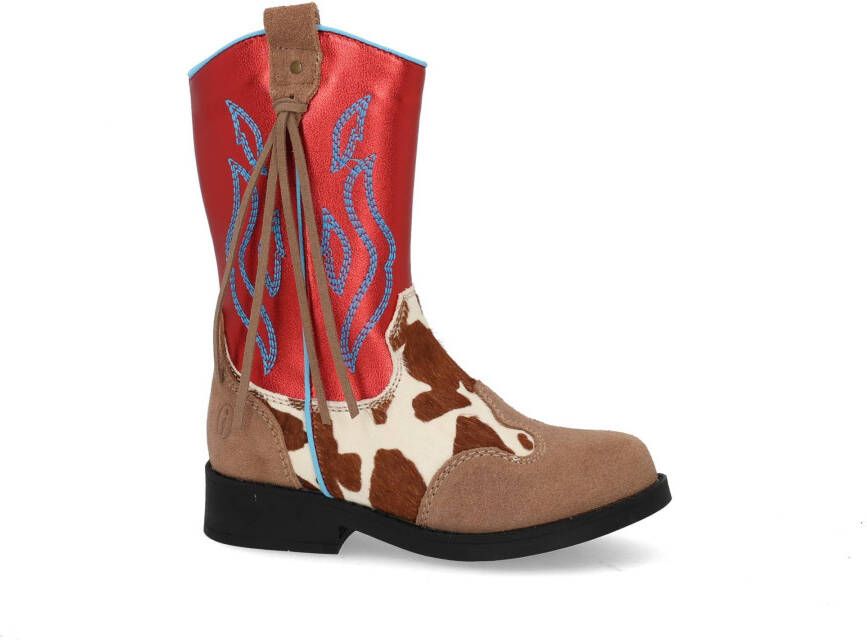 ShoesMe NW25W013-A red cognac multi rood