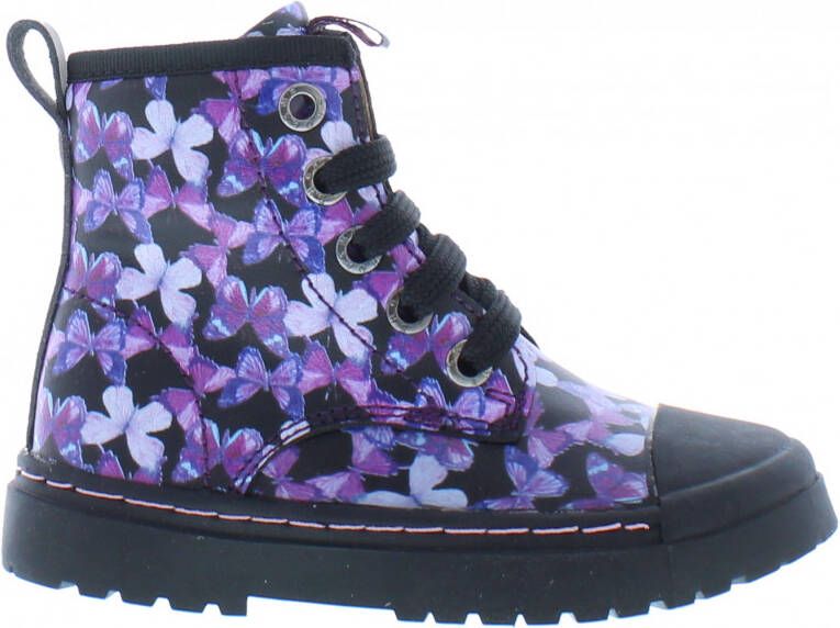 Shoesme Boot Biker Black Pink Butterfly SW21W011 A Zwart 23 - Foto 3