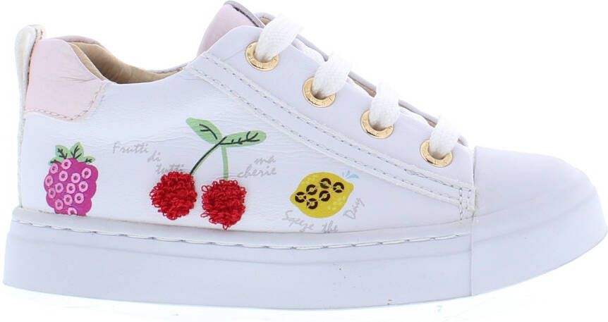 Shoesme Veterschoenen Meisjes White Fruits Leer - Foto 5