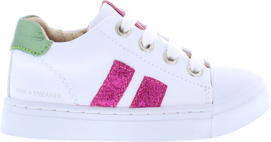 Shoesme leren sneakers wit roze Meisjes Leer Meerkleurig 21 - Foto 3