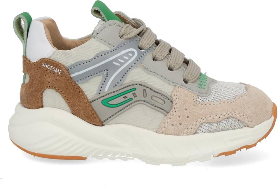 Shoesme Grijs Sneakertje Sneakers Kinderen Jongens Grey Cognac Suède